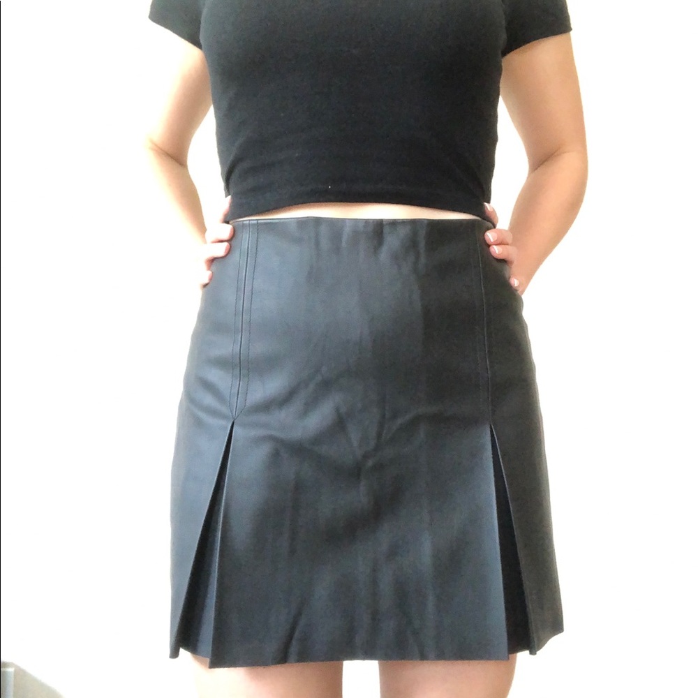 “Leather” mini skirt